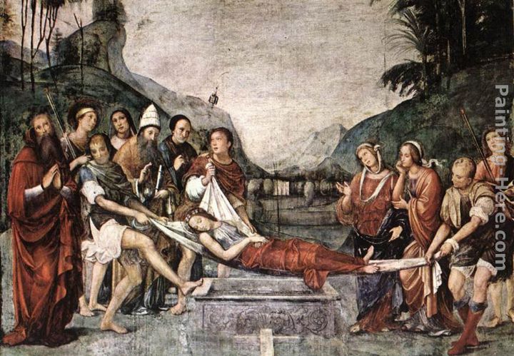 The Burial of St Cecily painting - Francesco Francia The Burial of St Cecily art painting